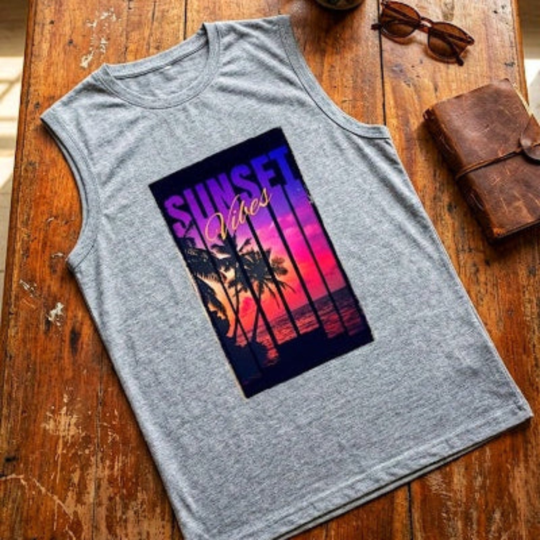 Thread Story | The "Sunset Vibes" Muscle Tee