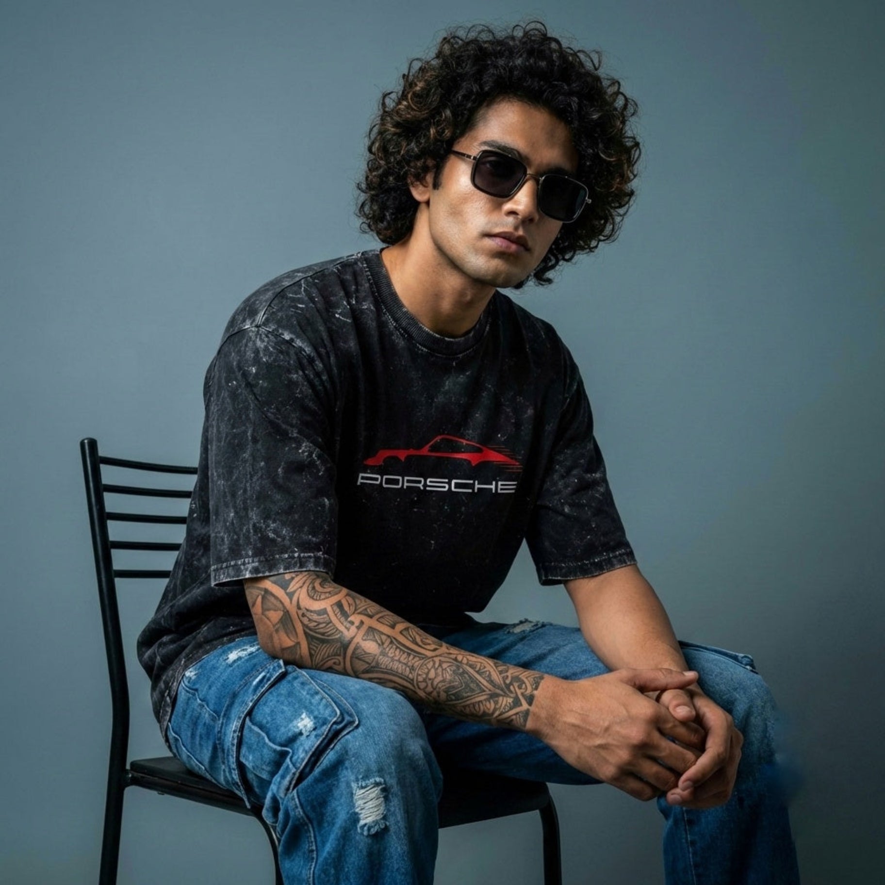 Thread Story | 'Drifting Club' 911 RS Acid Wash Oversized Tee