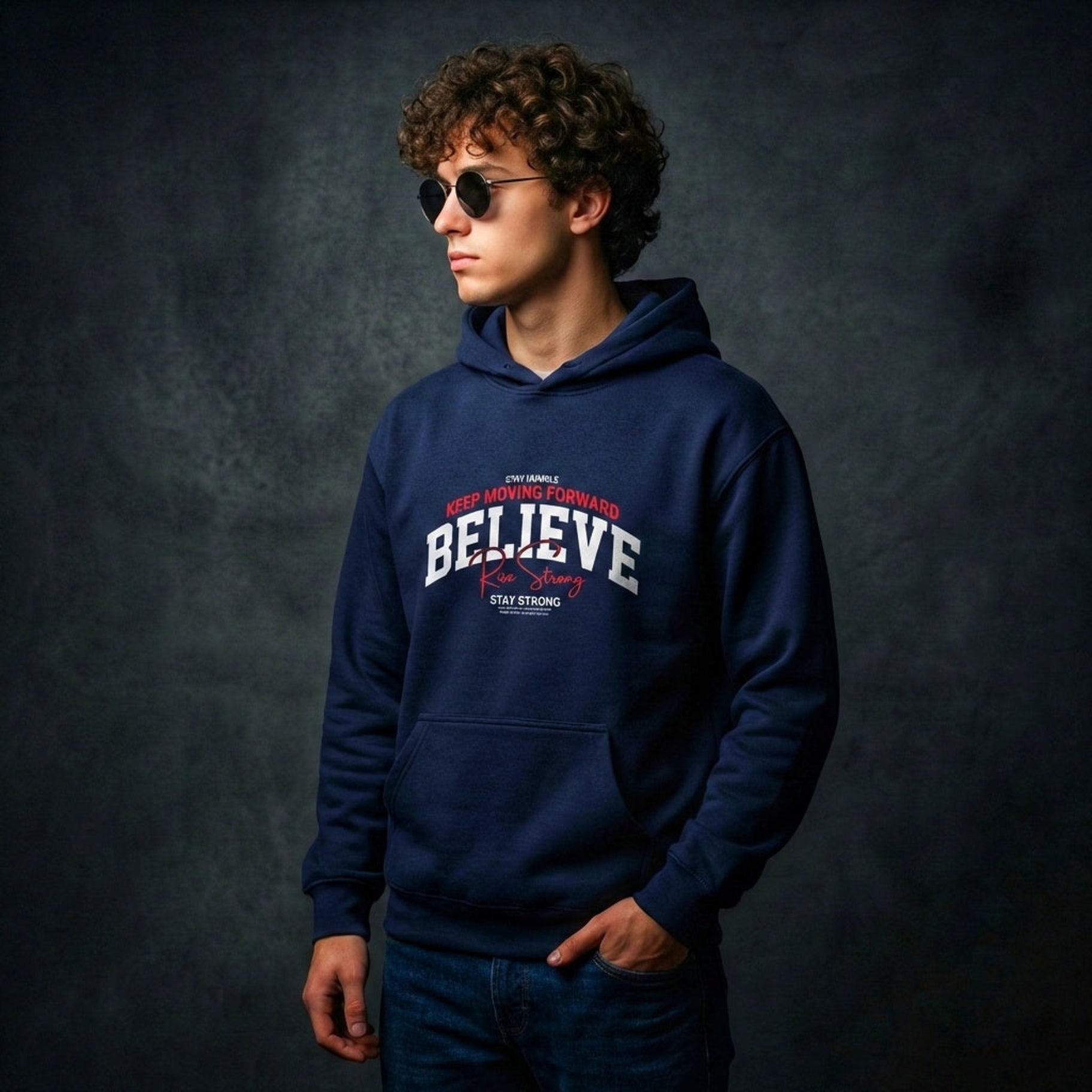 Thread Story | "Rise Strong" Unisex Pullover Hoodie