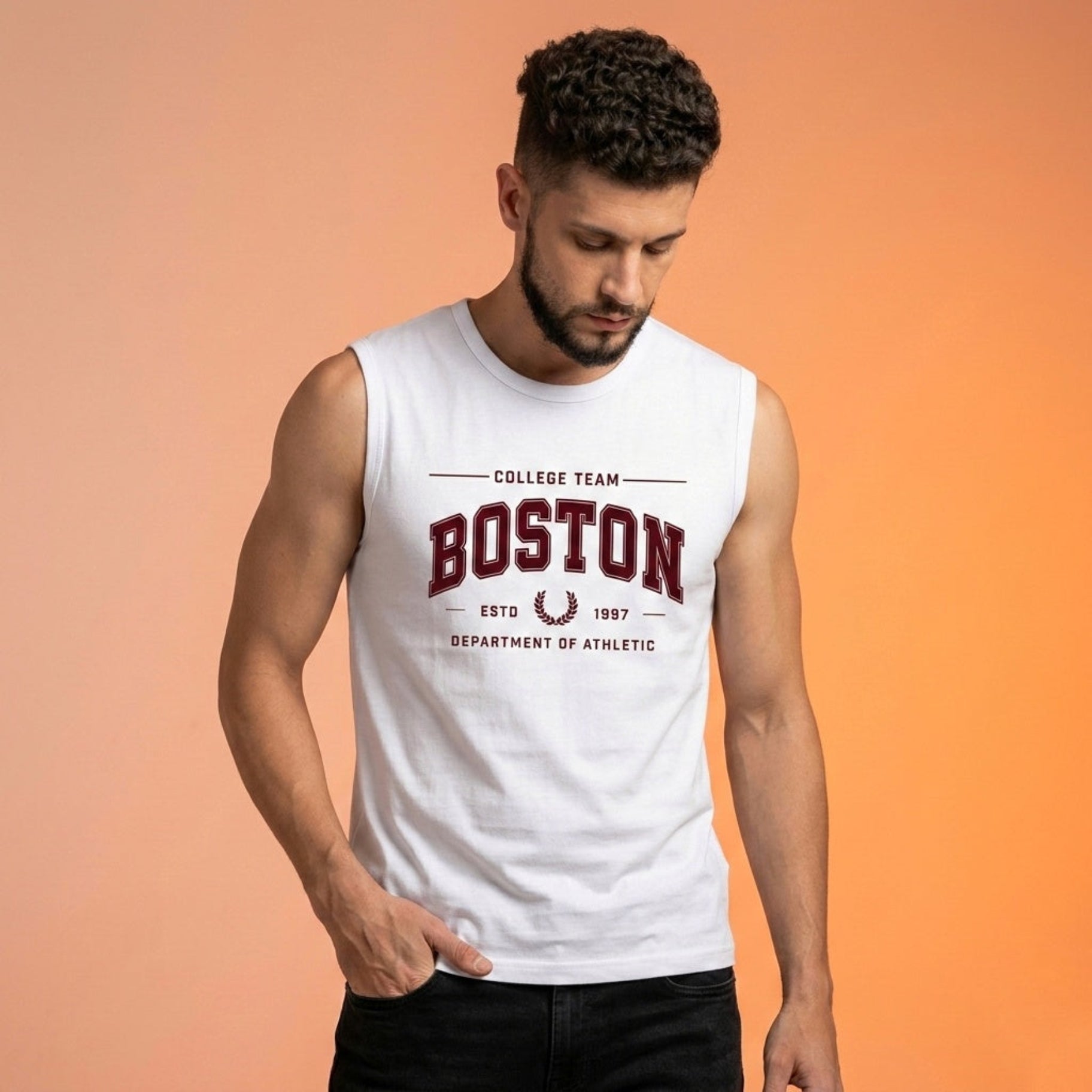 Thread Story | Sleeveless T-Shirt – Boston Varsity Edition
