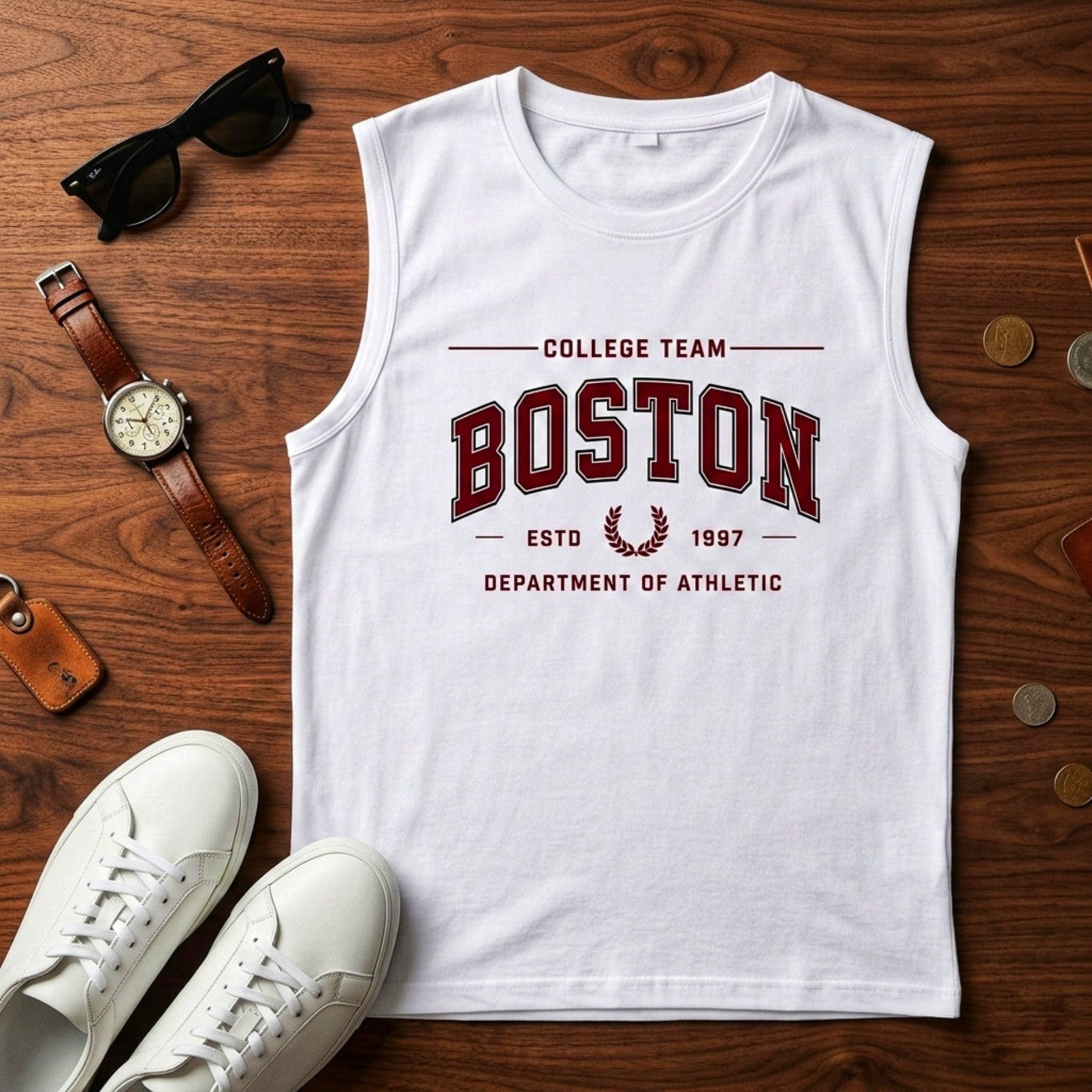 Thread Story | Sleeveless T-Shirt – Boston Varsity Edition