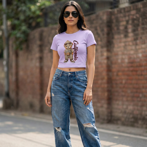 California Bear Graphic Baby Tee