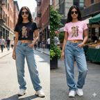 California Bear Graphic Baby Tee