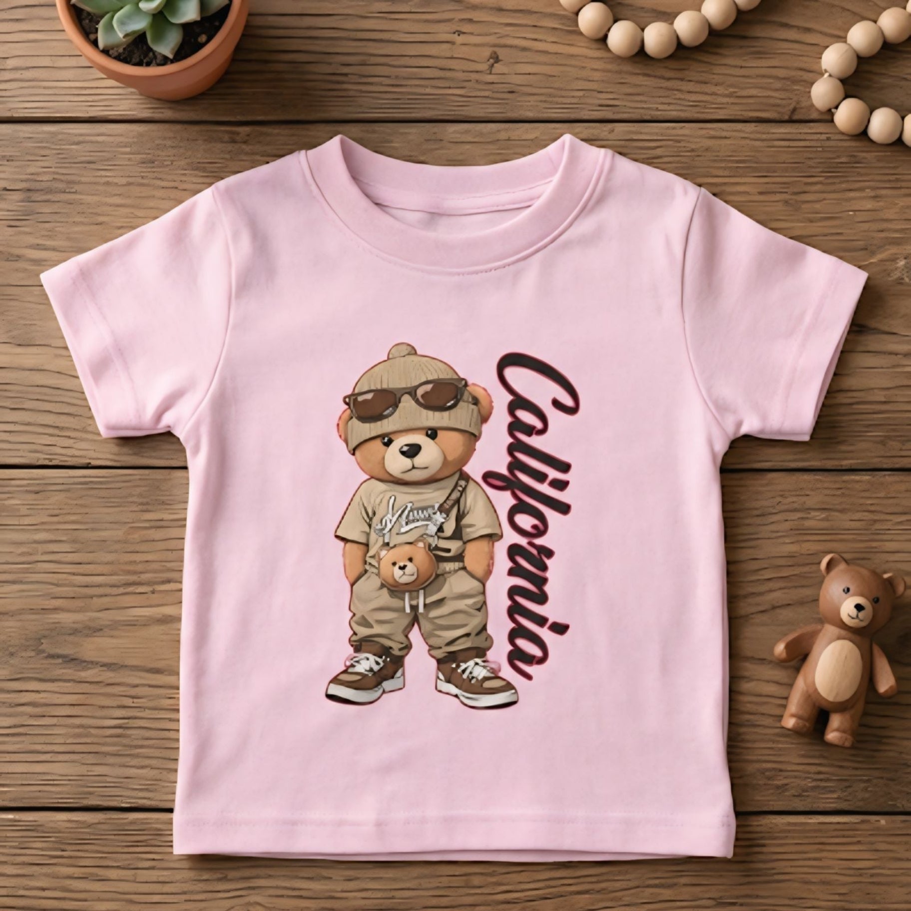 California Bear Graphic Baby Tee