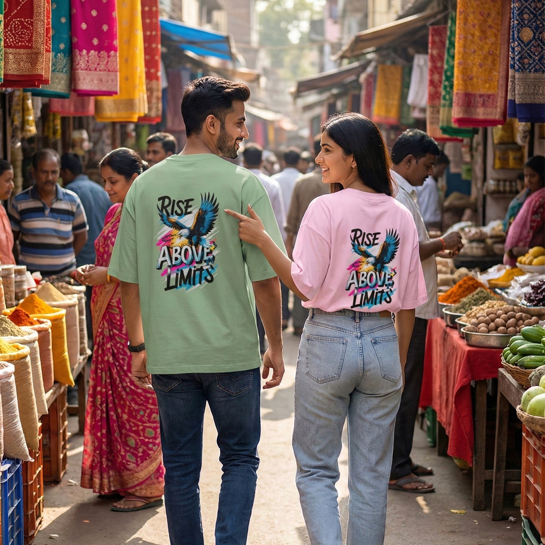 Rise Above Limits – Heavyweight Terry Oversized Tee