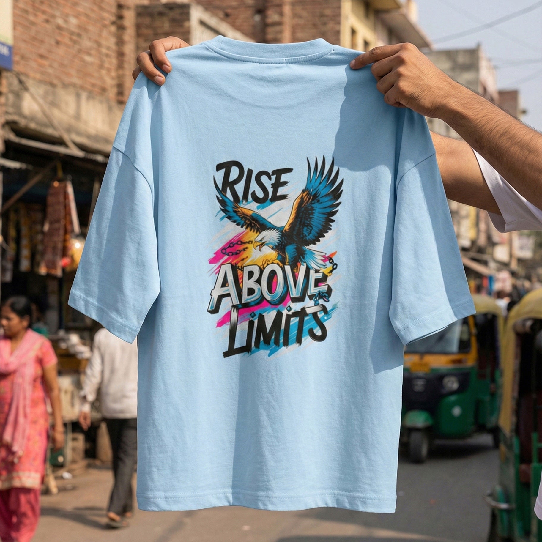 Rise Above Limits – Heavyweight Terry Oversized Tee