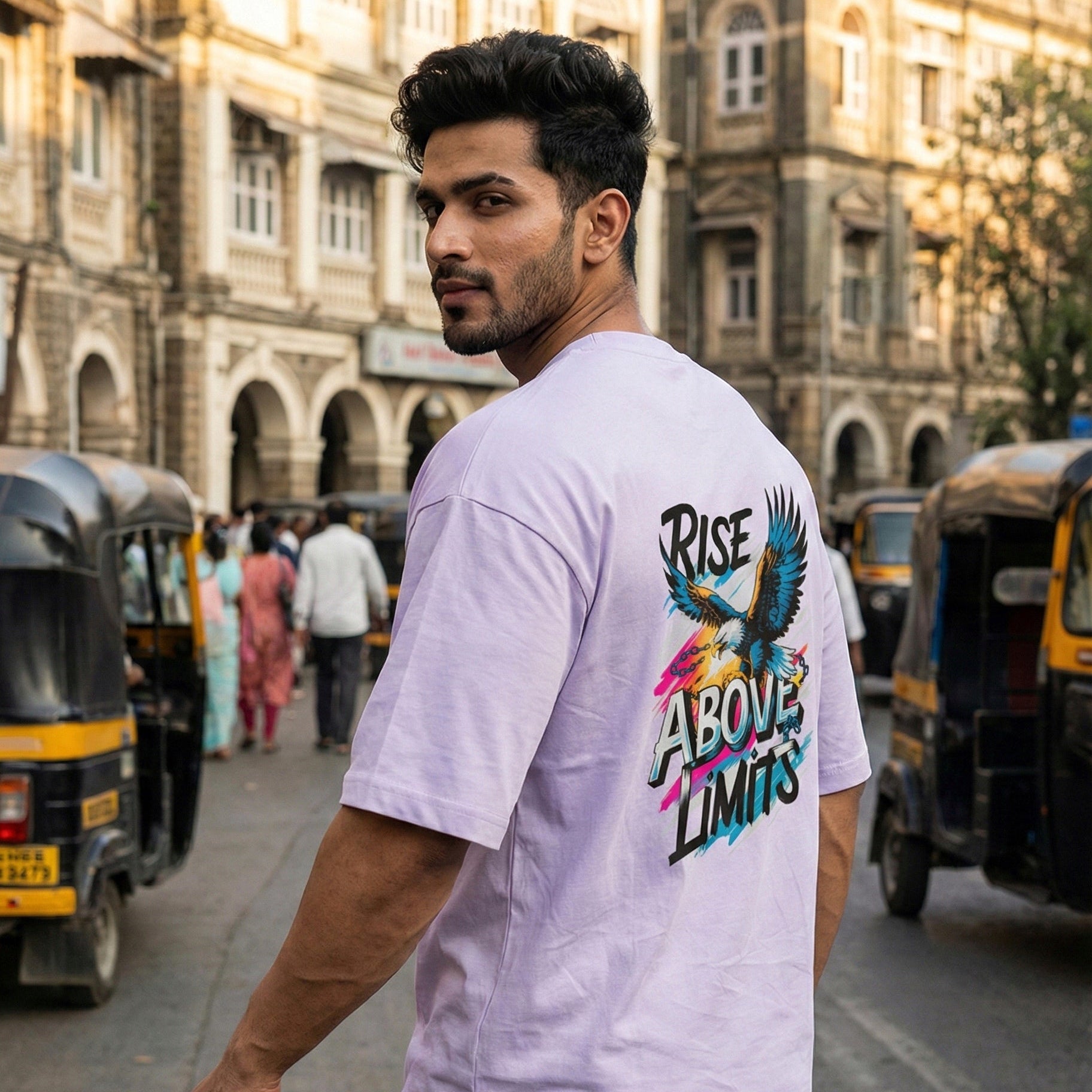 Rise Above Limits – Heavyweight Terry Oversized Tee