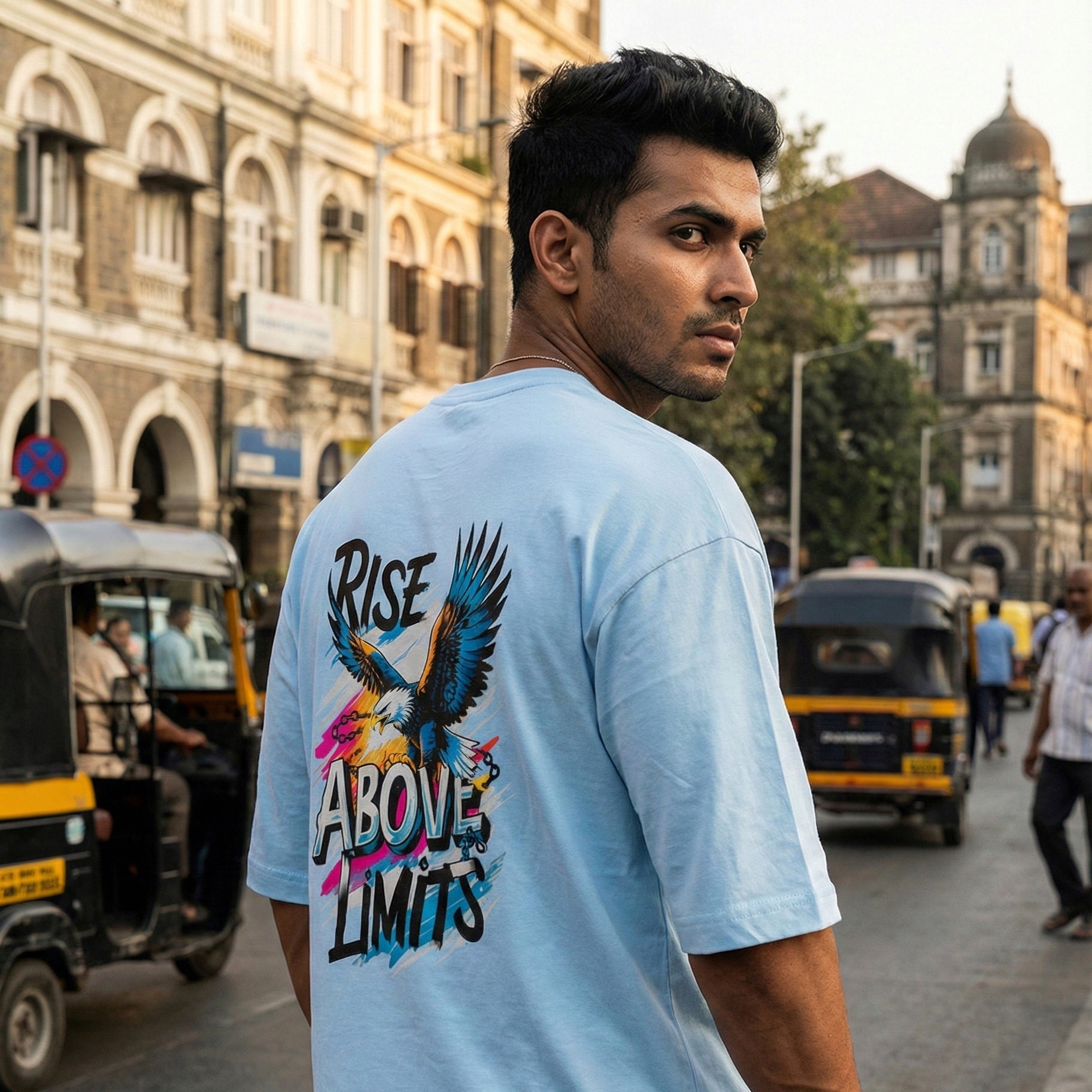 Rise Above Limits – Heavyweight Terry Oversized Tee